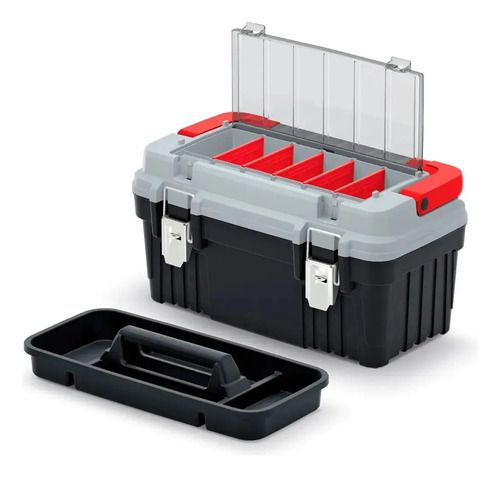 Caja De Herramientas Kistenberg Asa De Aluminio Kopa6030sm-4c De Plástico Negro - Imagen 9