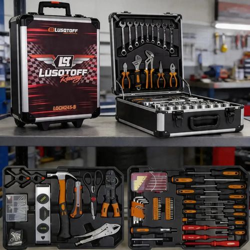 Set Kit Herramientas 245 Pzas Con Malentin Portatil Lusqtoff Plateado - Imagen 5