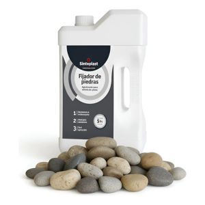Fijador Adhesivo De Piedras 5l Sinteplast Jardín Exterior Color Blanco