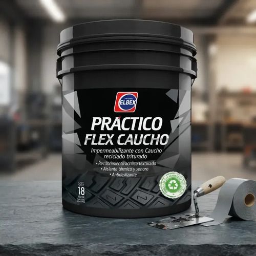 Membrana Líquida Elbex 18 Kg Con Goma De Caucho Exterior Gris Oscuro Semi Mate - Imagen 5