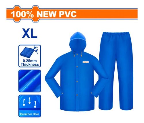 Equipo De Lluvia Campera Y Pantalon Wadfow Xxl Azul - Imagen 2