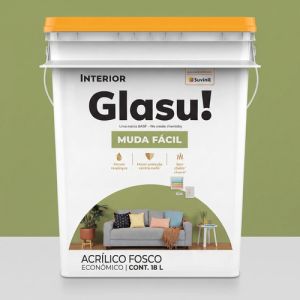 Látex Interior Glasu! Antihongos - 18 Lts Acabado Mate Trébol De La Suerte Mate