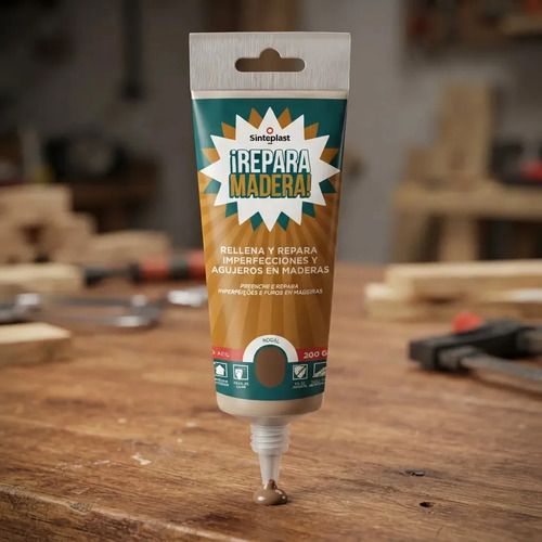 Reparador De Madera Sinteplast Color Nogal Mate Para Interiores 200 Ml - Imagen 3