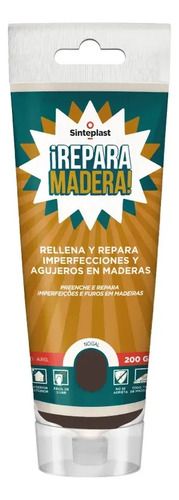 Reparador De Madera Sinteplast Color Nogal Mate Para Interiores 200 Ml - Imagen 2