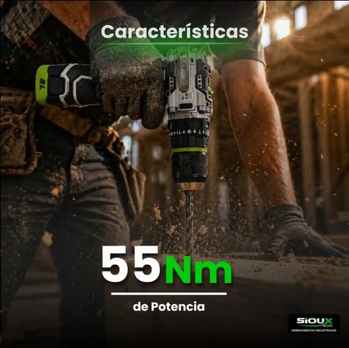 Taladro Atornillador Sioux Brushless 55nm 1,5ah Mm.10mm Mara Blanco 50hz - Imagen 3