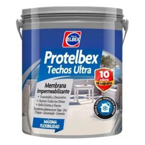 Elbex Protelbex Ultra 24kg Impermeabilizante Techos Acabado Satinado Color Blanco