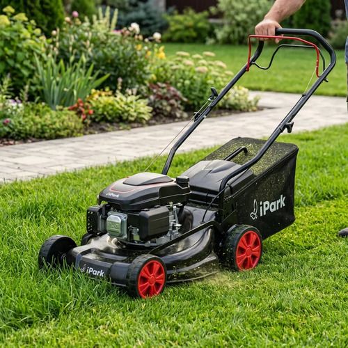 Cortadora Césped A Nafta 4,0hp Con Recol 390mm Ipark - Mara Negro - Imagen 3