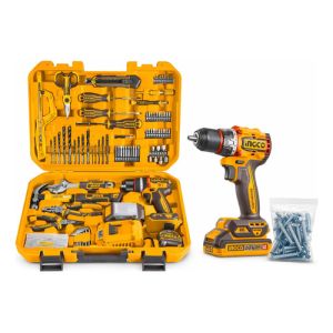 Kit Atornillador Percutor+ 165 Herramienta Ingco + Regalo Naranja Claro 50/60