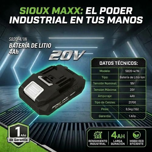 Batería Litio Ion 21700 Celdas High Tech 20v 4 Ah - Mara - Imagen 2