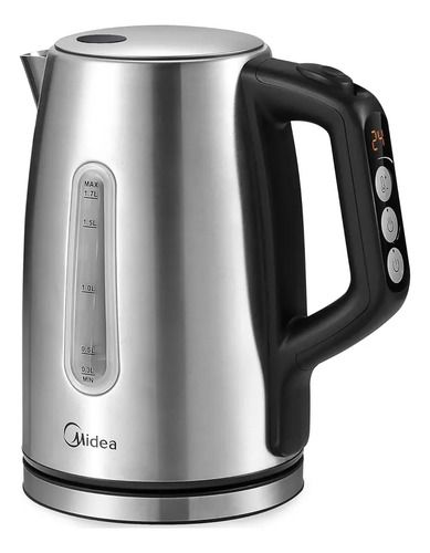 Hervidor Eléctrico Midea Digital Pro Mk-17s30b2-e5, 1,7 L, Plata Plateado