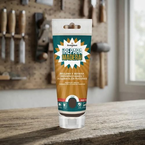 Reparador De Madera Sinteplast Color Nogal Mate Para Interiores 200 Ml