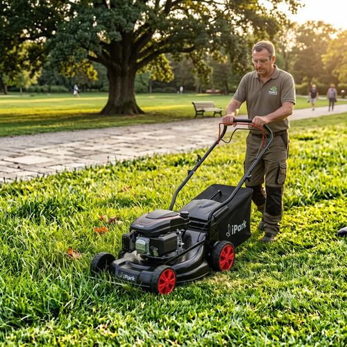 Cortadora Césped A Nafta 4,0hp Con Recol 390mm Ipark - Mara Negro - Imagen 5