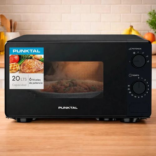 Microondas 20 Litros Manual Punktal Pk-2029m - Negro - Imagen 8