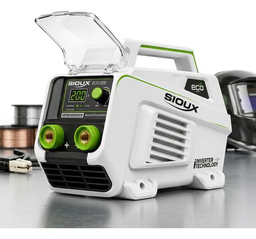 Soldadora Inverter 200 Amp. Electrodo 4.0mm Peso 4.5kg Sioux Blanco