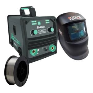 Soldadora Worktools Mig 140amp-alambre Y Máscara De Regalo Gris Oscuro