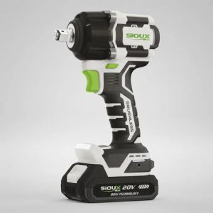 Llave De Impacto Sioux Industrial Recargable Batería - Mara Blanco 50hz